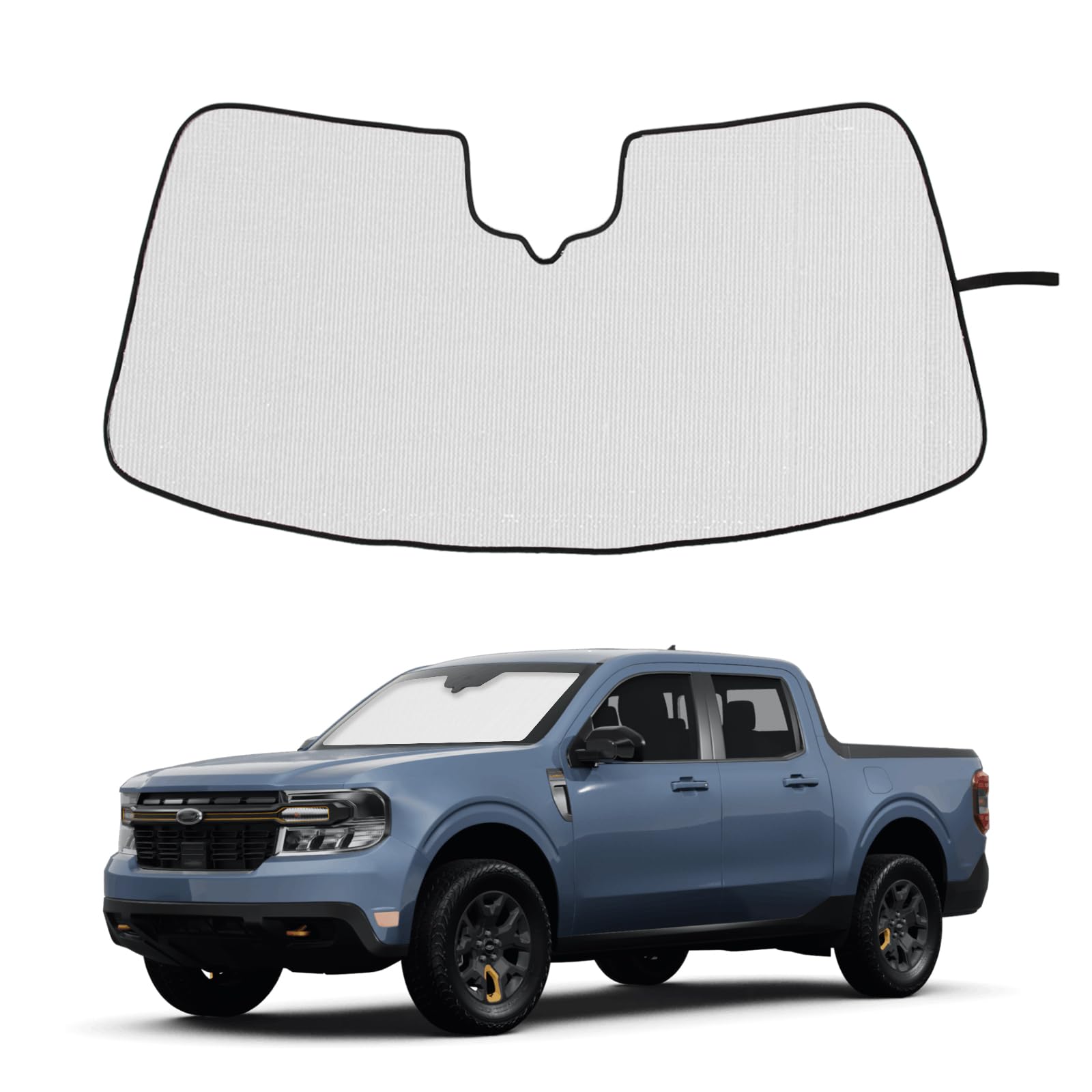 Parasol para parabrisas para camioneta Ford Maverick 2022-2024, parasol para parabrisas delantero, visera reflectante plegable, protector de pantalla, bloqueador UV, protector térmico que mantiene tu