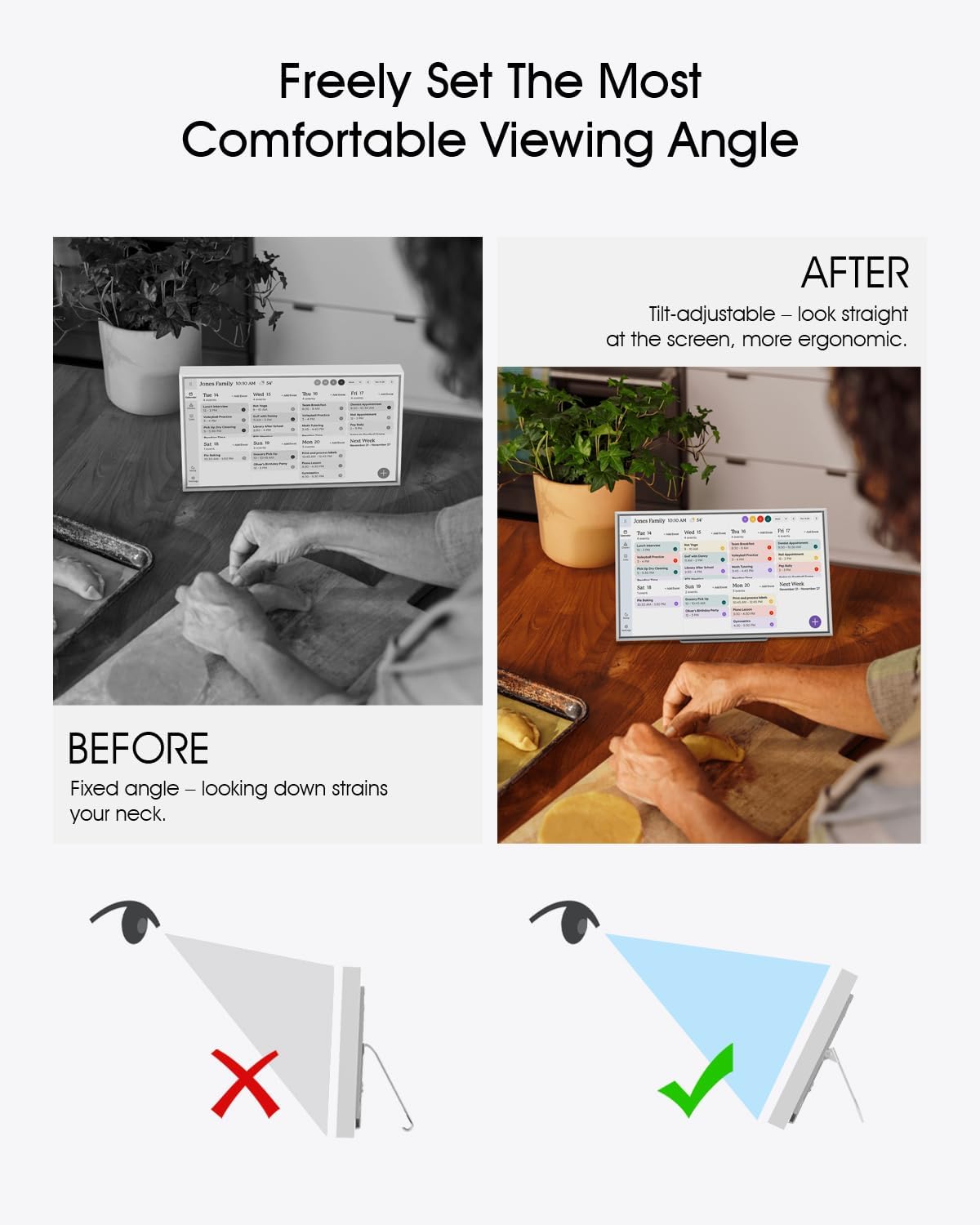 Adjustable Stand for Skylight Calendar 15 Inch (Gen 1) – Heavy-Duty Metal, Infinite Tilt Adjustment – Premium Accessory (Not Compatible with 15 Inch Gen 2)