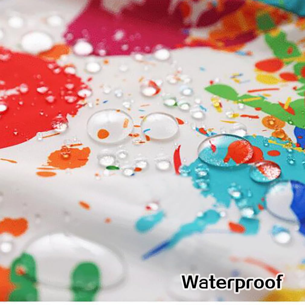 MESU Kids Art Smocks Long Sleeve Apron Waterproof Artist Painting Children Apron Graffiti M, Fit Height 80-100cm - Image 3