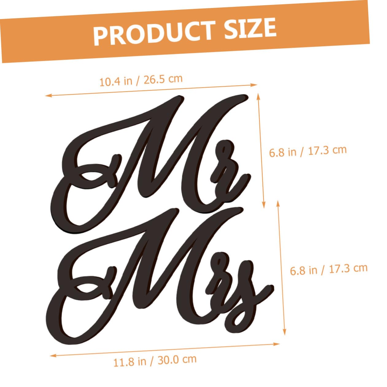 STOBAZA 3sätze Mr Mrs Hochzeitsstuhl-schild Aus Holz Mit Satinband Dekoration Für Hochzeiten Verlobungsfeiern Und Jubiläen Klare Druckqualität Für Romantische Atmosphäre