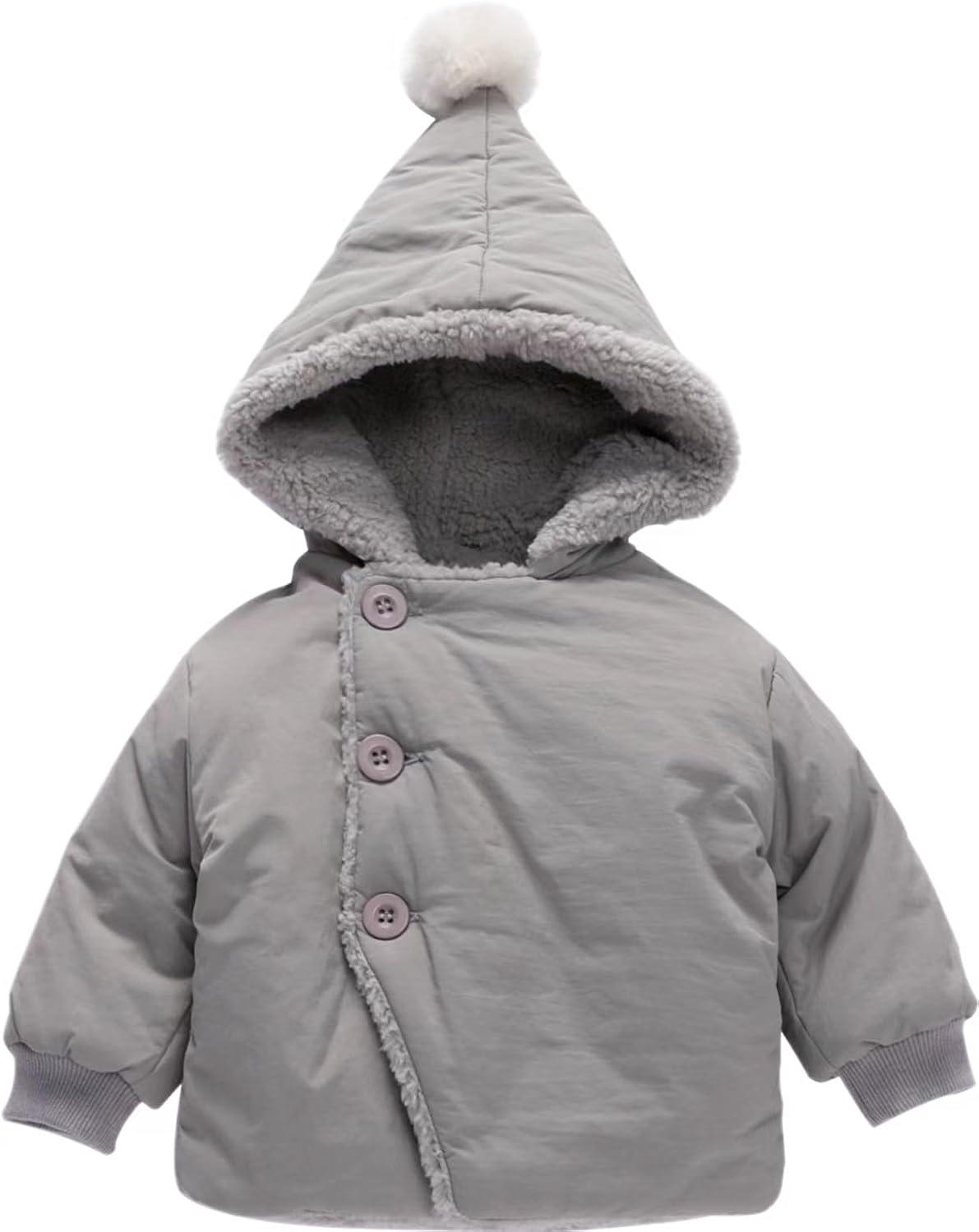 Cotton Jacket for Newborn Baby Toddler Hooded Warm Winter Coat Outerwear 0-3 Years Old