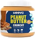 Heeva Classic Crunchy Peanut Butter 1kg, Made with Roasted Peanuts, Farm Peanuts, 26 g Protein, Gluten Free, High Fibre, GMO Free, Suitable for Vegan, Crunchy Peanut Butter gallery image