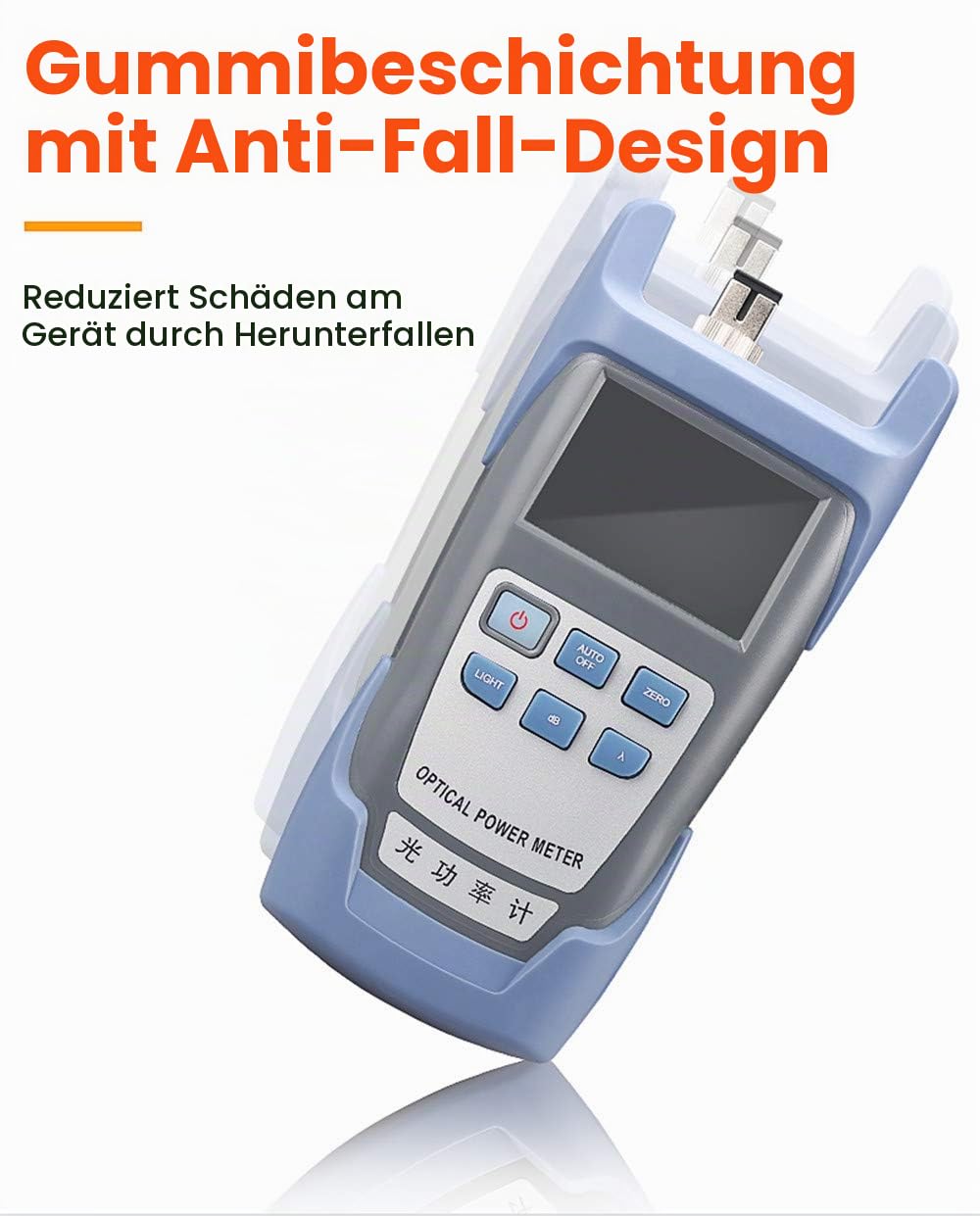 FTTH Photometer, Glasfaser, Tester mit optischem Kabel, Tester für Glasfasern, -70 dBm bis +10 dBm