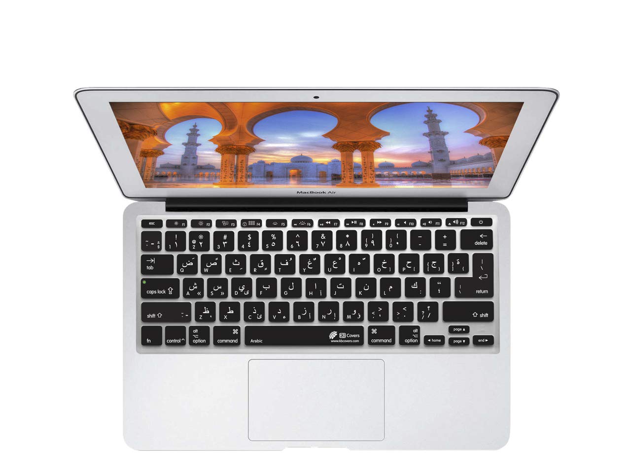 Arabic Keyboard Cover – Custodia per tastiera araba (qualità e velocità indisturbate – Morbida e comoda da digitare, perfetta adattamento) per MacBook Pro Late 2016+ con w-Touch Bar, Nero