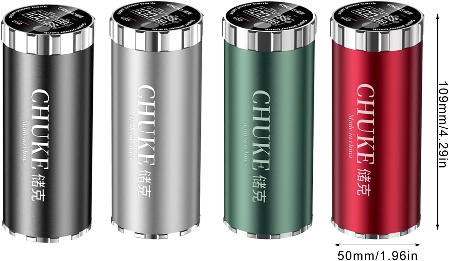 46800 Power Case 22.5W Fast Charging Powerbank Case LED USB C USB Port Battery Storage Box