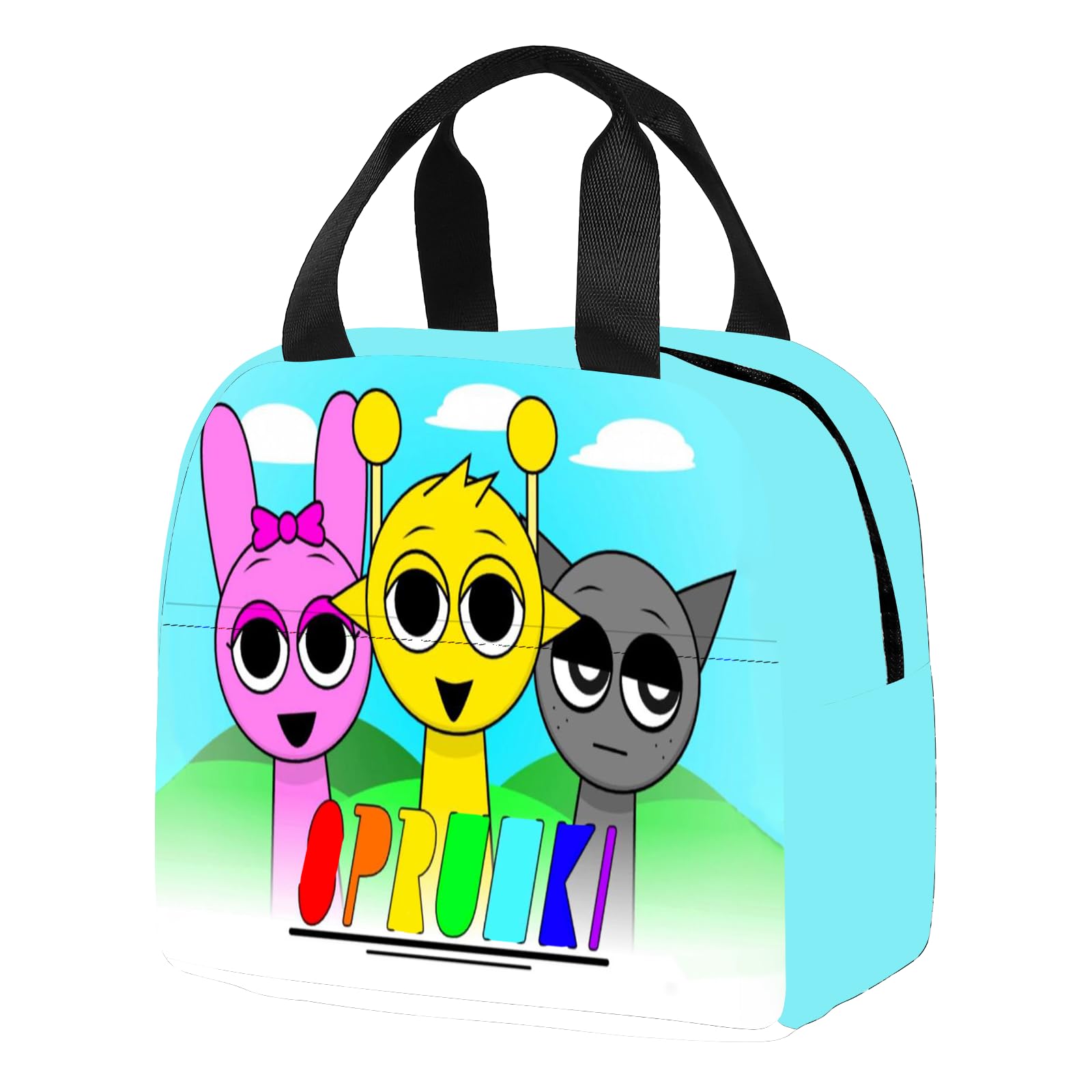 Sprunkii Lunch Bag, Sprunkii Lunch Box, Cartoon Large Capacity Bag