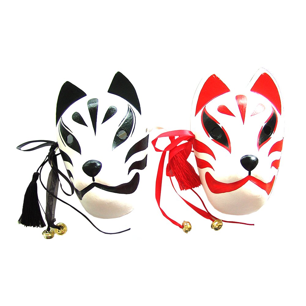 Amazon.co.jp: Iriwa キツネお面 コスチューム小物 ハンドメイド