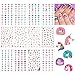 Produktbild 12 Blätter Einhorn 3D Nagel Kunst Sticker Selbstklebende Nagel Kunst Decals Nagelspitze Aufkleber Tattoo Dekorationen für Geburtstagsfeier Geschenk Gefälligkeiten