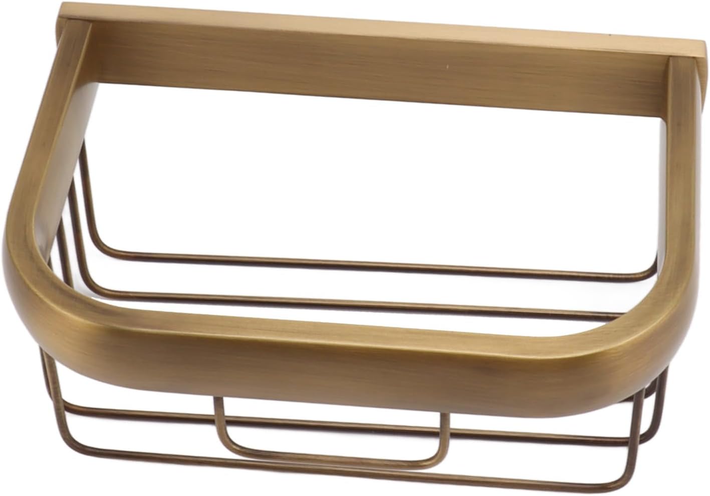 Wall Mount Tissue Holder Vintage Brass Bathroom Toilet Paper Holder Elegant European Style Wall Mounted Organizer for Kitchen Living Room Bathroom Premium Brass Material