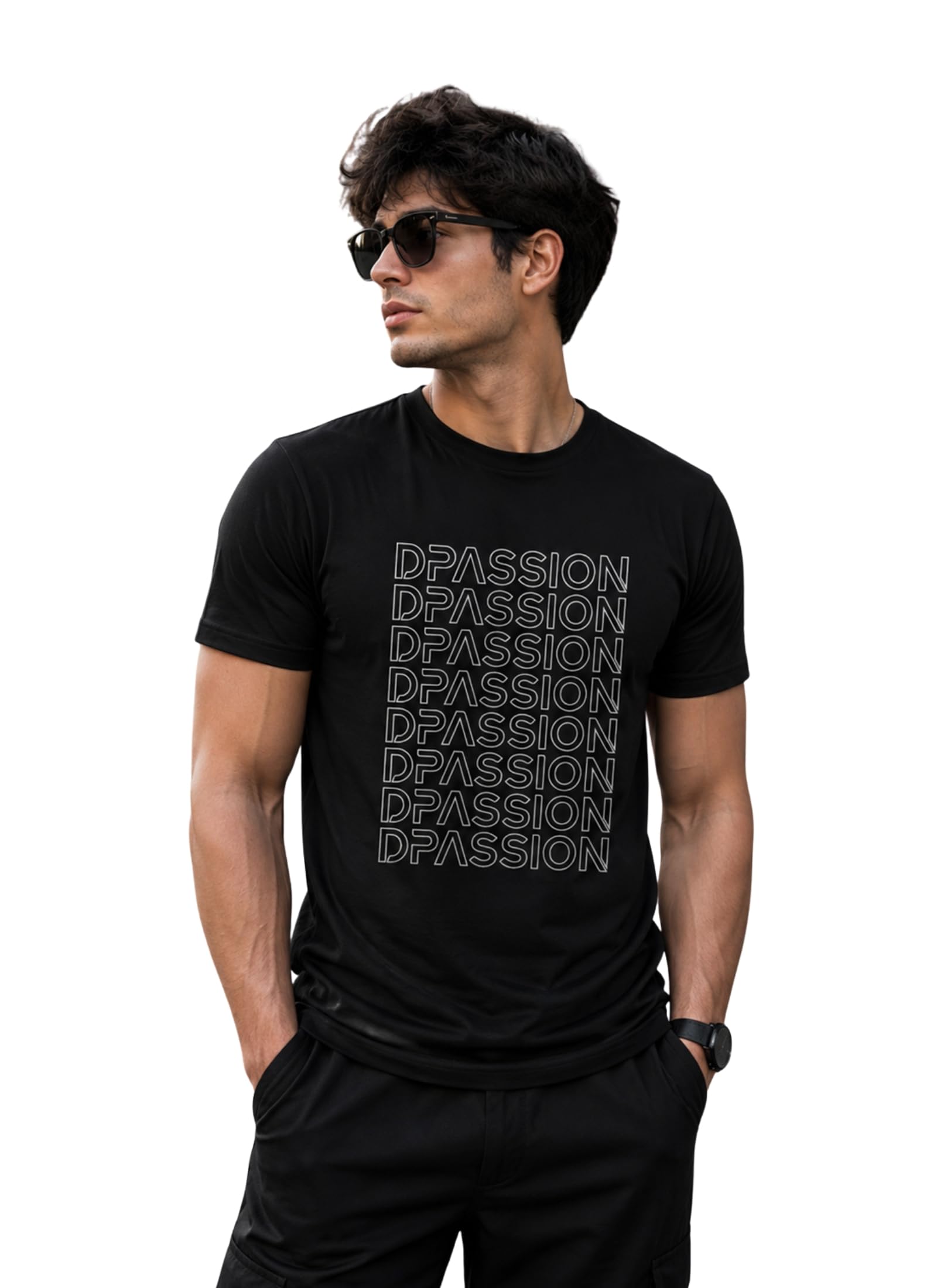 Dpassion Men's Quick Dry Sports T-Shirt | Printed Gym Workout Running Training Activewear Tee-picture-36