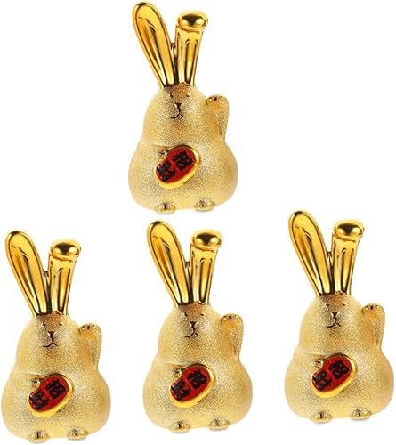 Totority 4pcs Rabbit Piggy Bank Chinese Zodiac Rabbit 2023 Girl Piggy Bank Money Jar Chinese Lucky Figurines Money Saving Jar Kids Girl Toys Cartoon