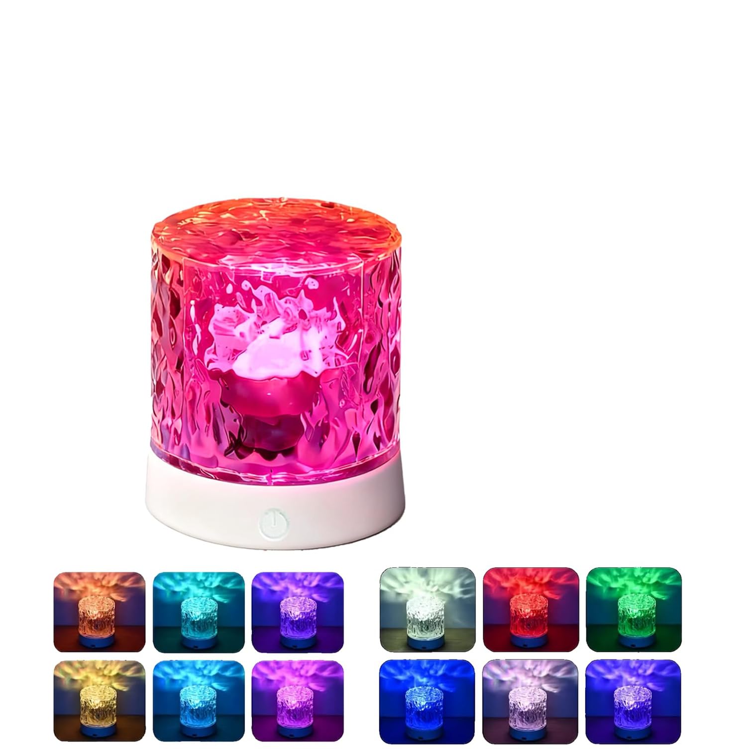 Twinice Rechargeable Wave Projector, Touch Control, 16 Colors Dimmable Mood Lighting