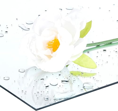 Miniatura 3 de ZENY Espejo de pared de longitud completa, 14 pulgadas x 4 piezas, espejo de vidrio sin marco, espejo de cuerpo completo para dormitorio, baño, sala