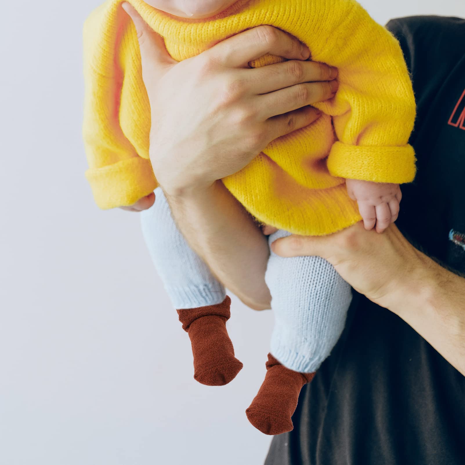 GALPADA Elastic Newborn Socks 2 Pairs Spring Autumn Warm Socks for Baby Cartoon Design