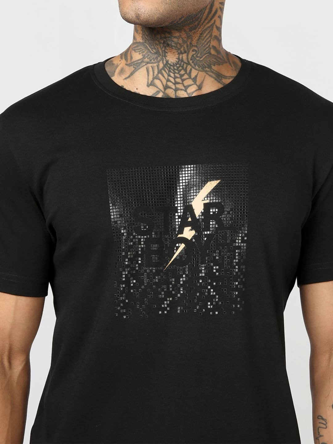 Bewakoof Party Animal - T-shirt da uomo in cotone con stampa laminata, vestibilità regolare, mezza manica