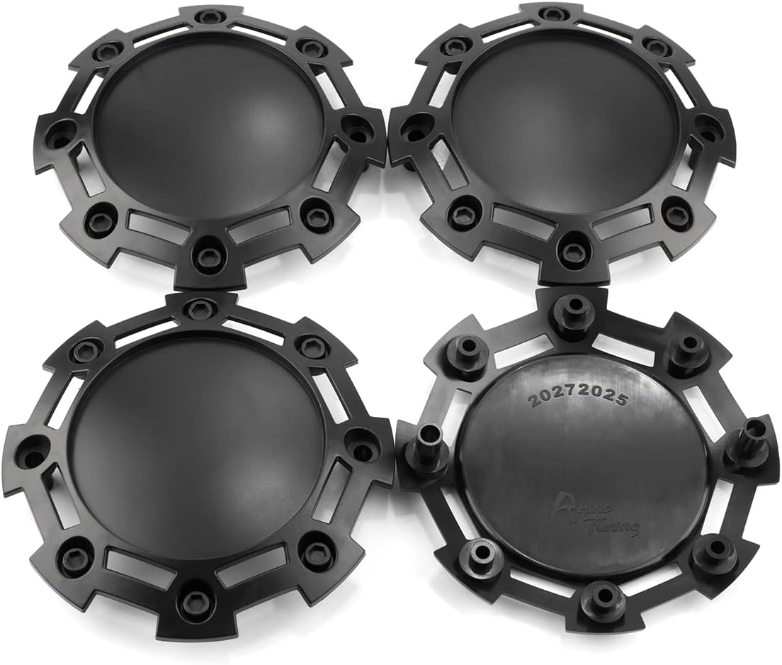 Wheel Center Caps for KMC XD 811 Rockstar2 XD811 Rim Hubcap Replacement Covers, SC-198 SC-190 S1206-10 S1004-04, 8 Lug, Black, 4PCS