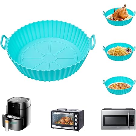 3 Accessori Per Friggitrice Ad Aria In Silicone - Teglie E Cestelli Antiaderenti - Foto 4