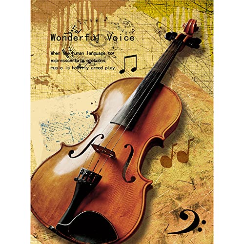 Art affiche et impressions photos murales de guitare et piano rétro 40x60cm moderne