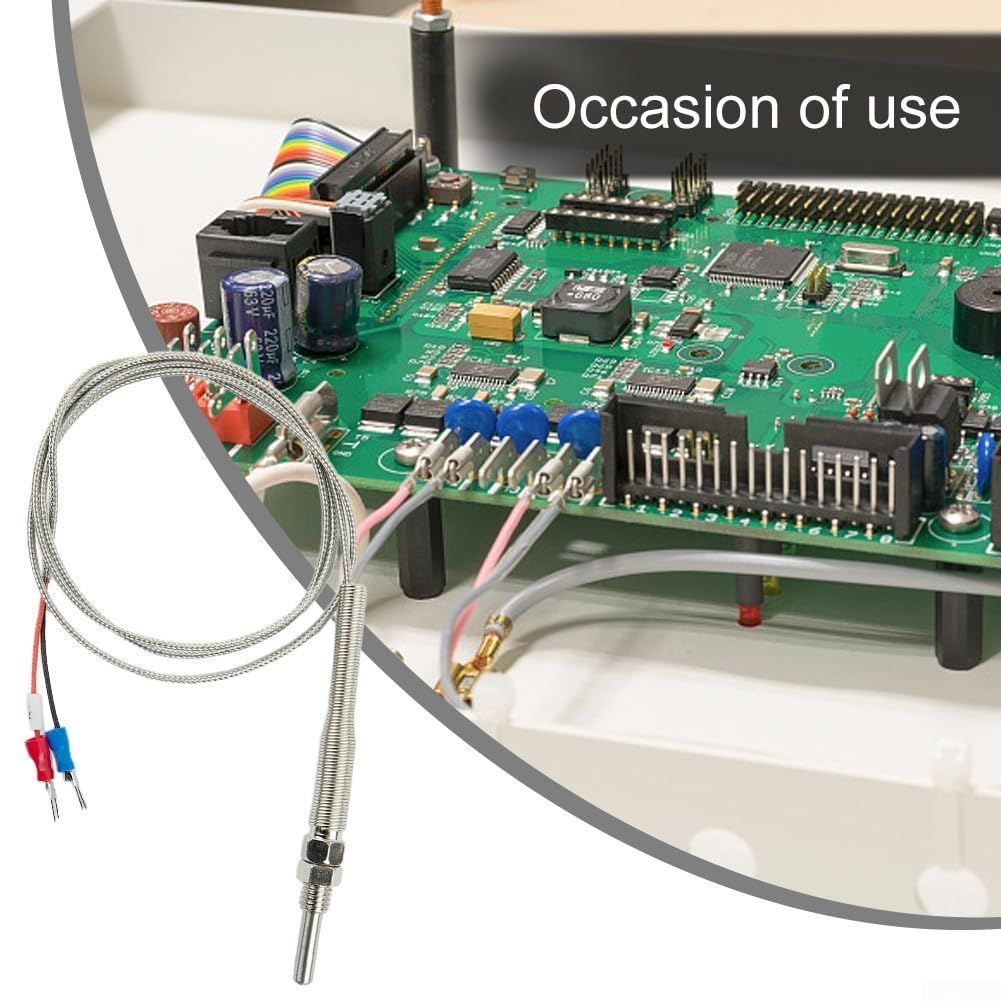 K-Type Thermoelement-Sonden-Sensor mit IP65 Wasserdichtigkeit, 0 °C bis 400 °C Bereich, M8 x 1,25 mm Schraube, 30–200 mm Sondenlängen, 1–5 m Kabeloptionen (50 mm Draht)