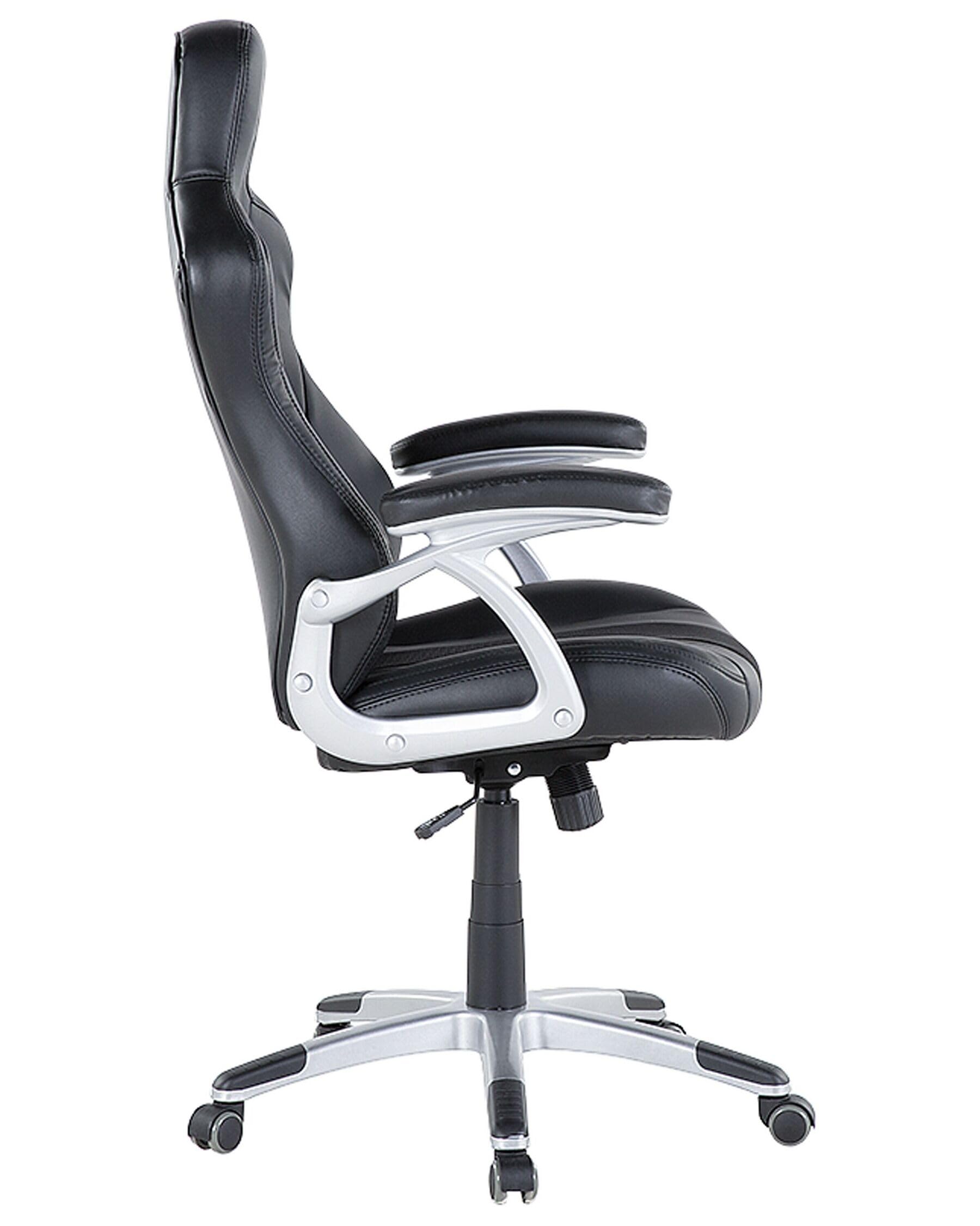 Bürostuhl Höhenverstellbar Ergonomisch Chefsessel Gaming Stuhl, Schreibtischstuhl Homeoffice Drehstuhl 150kg Belastbar, Office Chair Computerstuhl Kunstleder Arbeitsstuhl Bürosessel Bürodrehstuhl