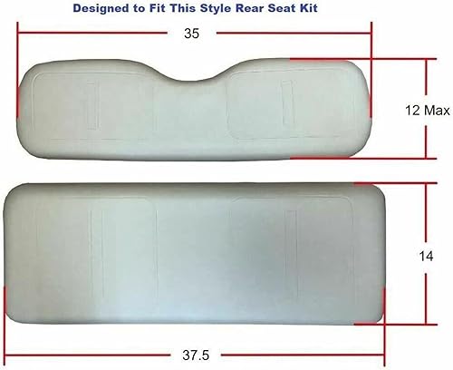 Vista 273 de Huskey - 4 fundas de asiento para carrito de golf delanteros y traseros para Club Car Precedent 2004+, modelos Tempo 2017+ G&E, negro de dos tonos
