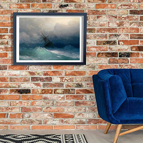 Affiche encadrée d'art Ship on Stormy Seas Ivan Aivazovsky tableau mat - 3
