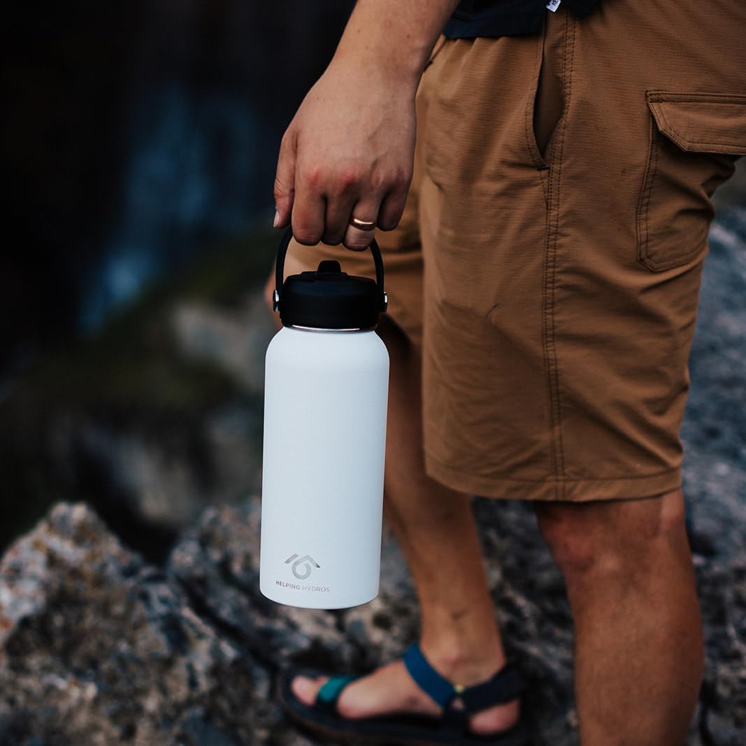 Botella de agua | 32 oz grabado de acero inoxidable sellado al vacío | Diseño personalizado con tus propias calcomanías, arte y más