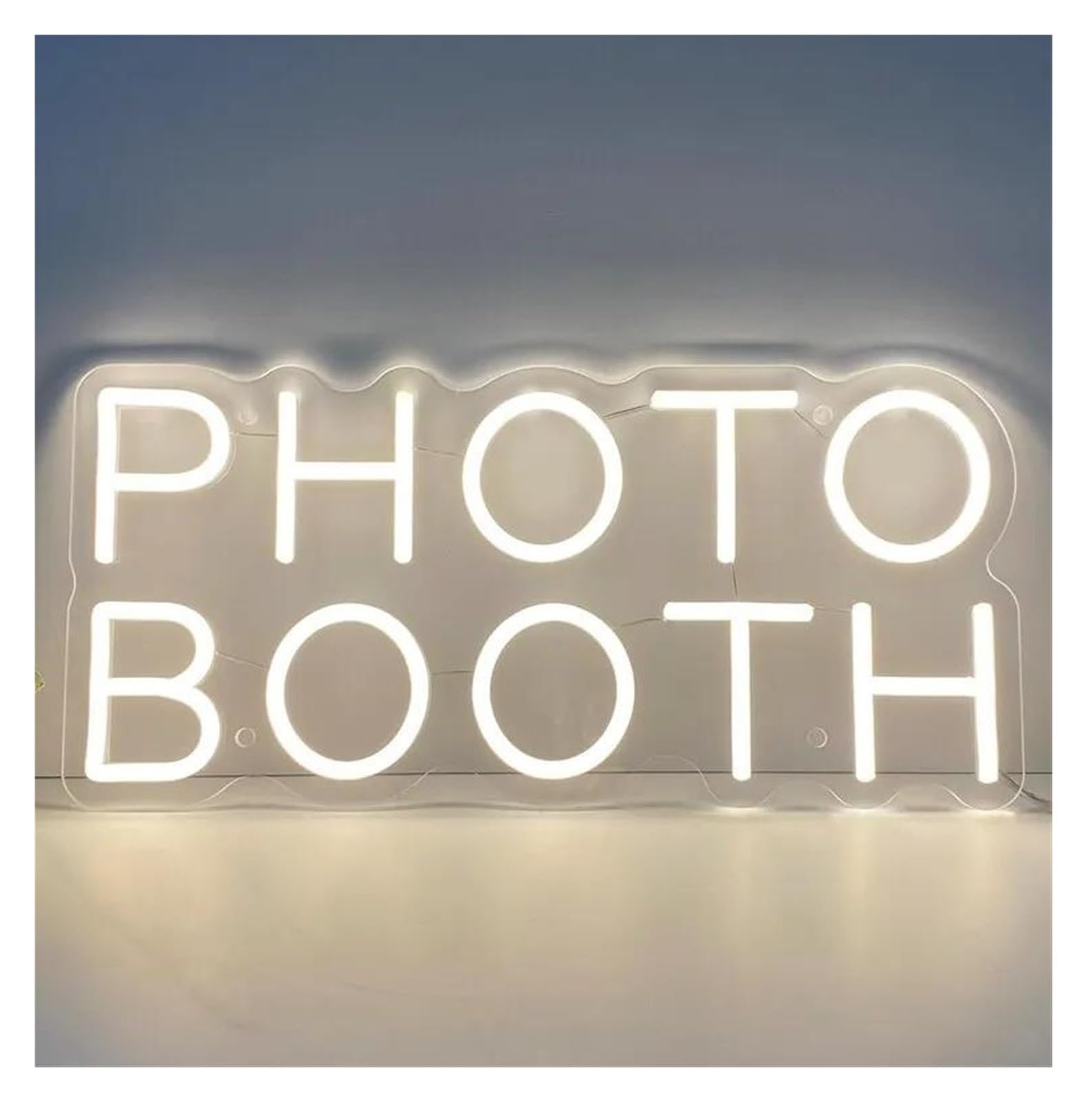 LEMST Signs Lamp Photo Booth Neon Sign, Photo Studio Business Sign 40x19cm(Warm White)