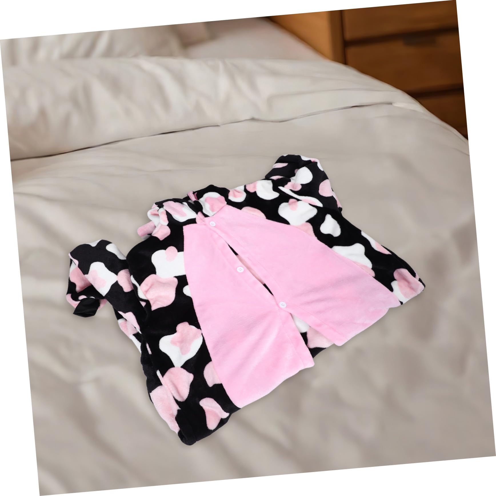 Pijama Entero Unisex de Grueso Disfraz Halloween Cosplay Vacuno Animal para Hombre Mujer