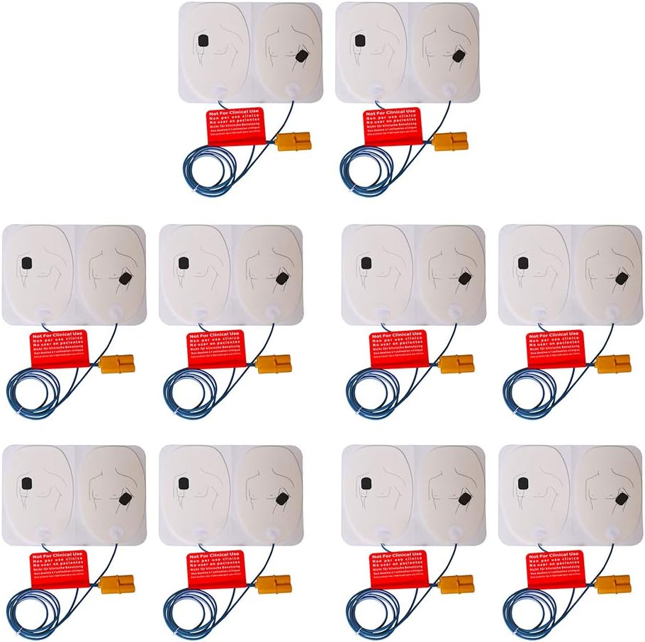 Pelvifine Training Electrode Pads for AED Trainer Adult Training Replacement Pads for AED Trainer,10 Pairs