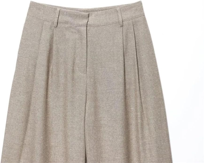 Women Sleeveless Vest Wide-Leg Pants Suit Office Two-Piece Suit