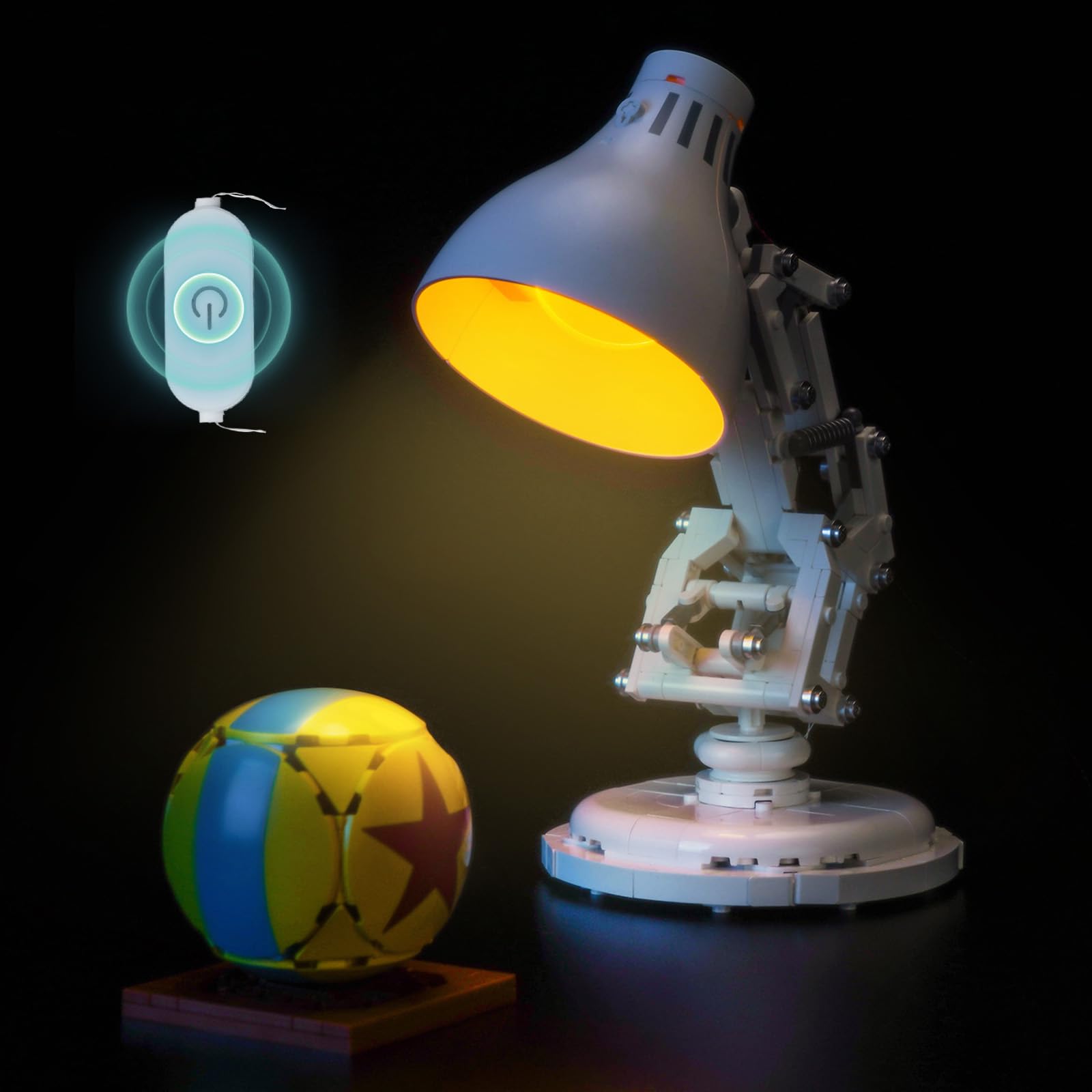LocoLee Light kit Compatible with Lego 21357 Pixar Luxo Jr. Lamp - No Model Only Lights, Touch Dimmer Switch Lighting Accessories for Lego Pixar Lamp