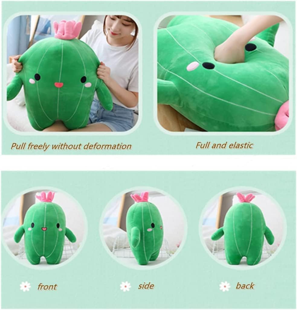 JOSON 9.8" Cactus Plush Stuffed Plant with Smiley Soft Cactus Plush Toy, Birthday Party Gift for Boys and Daughters - Image 5