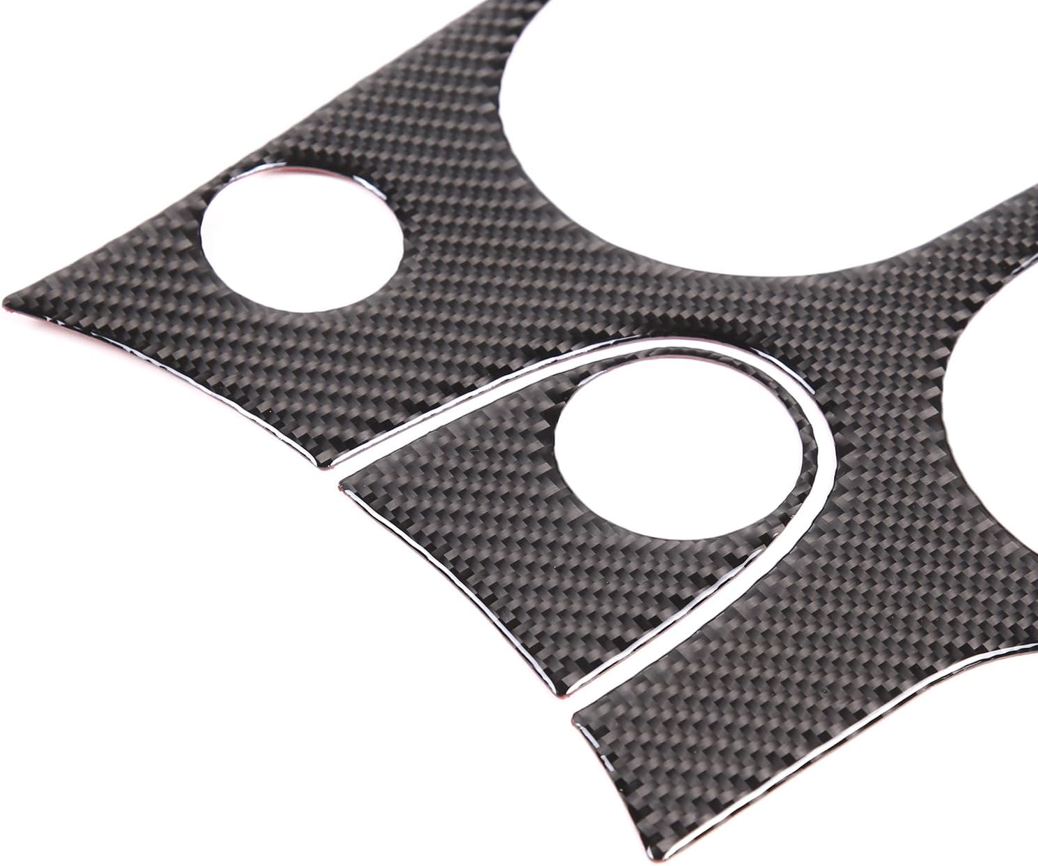 Lcojicep Car Gear Shift Panel Cover Trim Compatible with Corvette C6 Z06 ZR1 2005-2013 Real Soft Carbon Fiber Car Central Control Panel Trim Interior Sticker (Carbon Fiber, Style C)