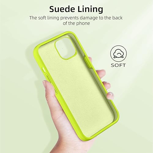 Miniatura 6 de Ownest Funda compatible con iPhone 13iPhone 14 de 6.1 pulgadas, funda protectora de silicona delgada a prueba de golpes con forro de microfibra