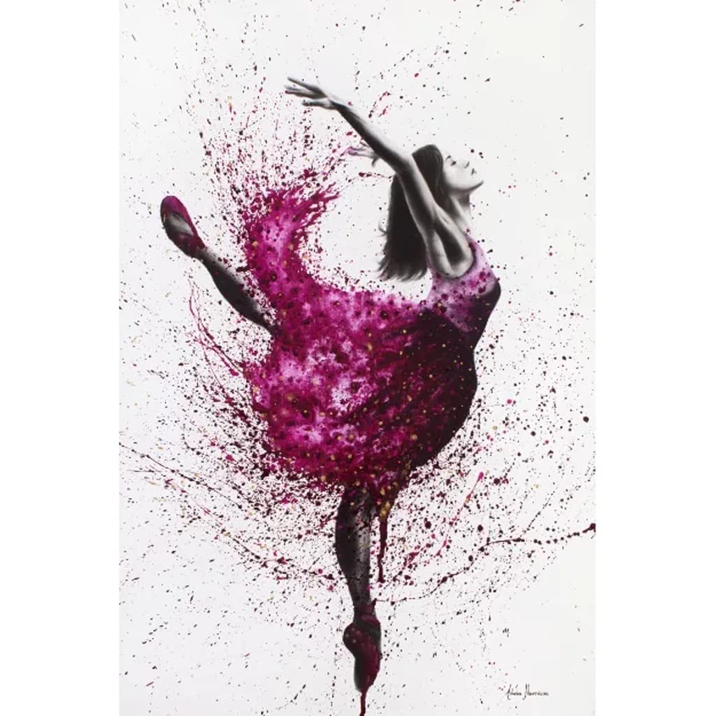 Affiche salon de style nordique moderne fille de danse 60x80cm