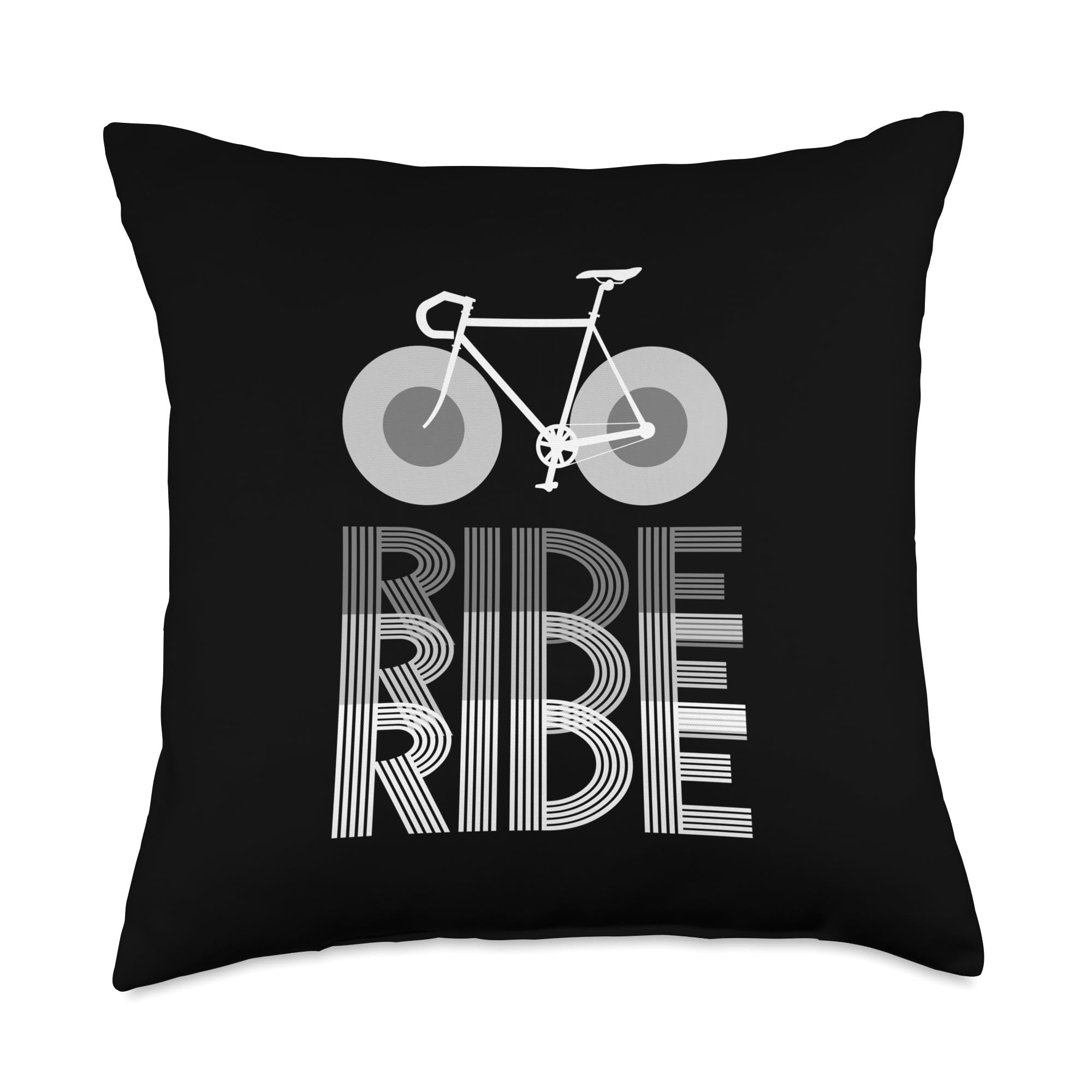 RIDE RIDE RIDE Road Bike Cycle Cycling Bicycle Inspired Throw Pillow