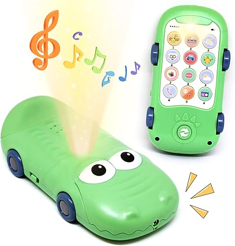 Lukax Toy Phone - Juguetes para bebés de 12 a 18 meses juguete para teléfono celular de bebé con música y luz juguetes de aprendizaje y educación