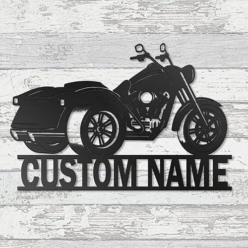 Miniatura 17 de IZI POD Arte de pared de metal personalizado para motocicleta, letrero personalizado con nombre de familia, decoración de pared con nombre de Diseño