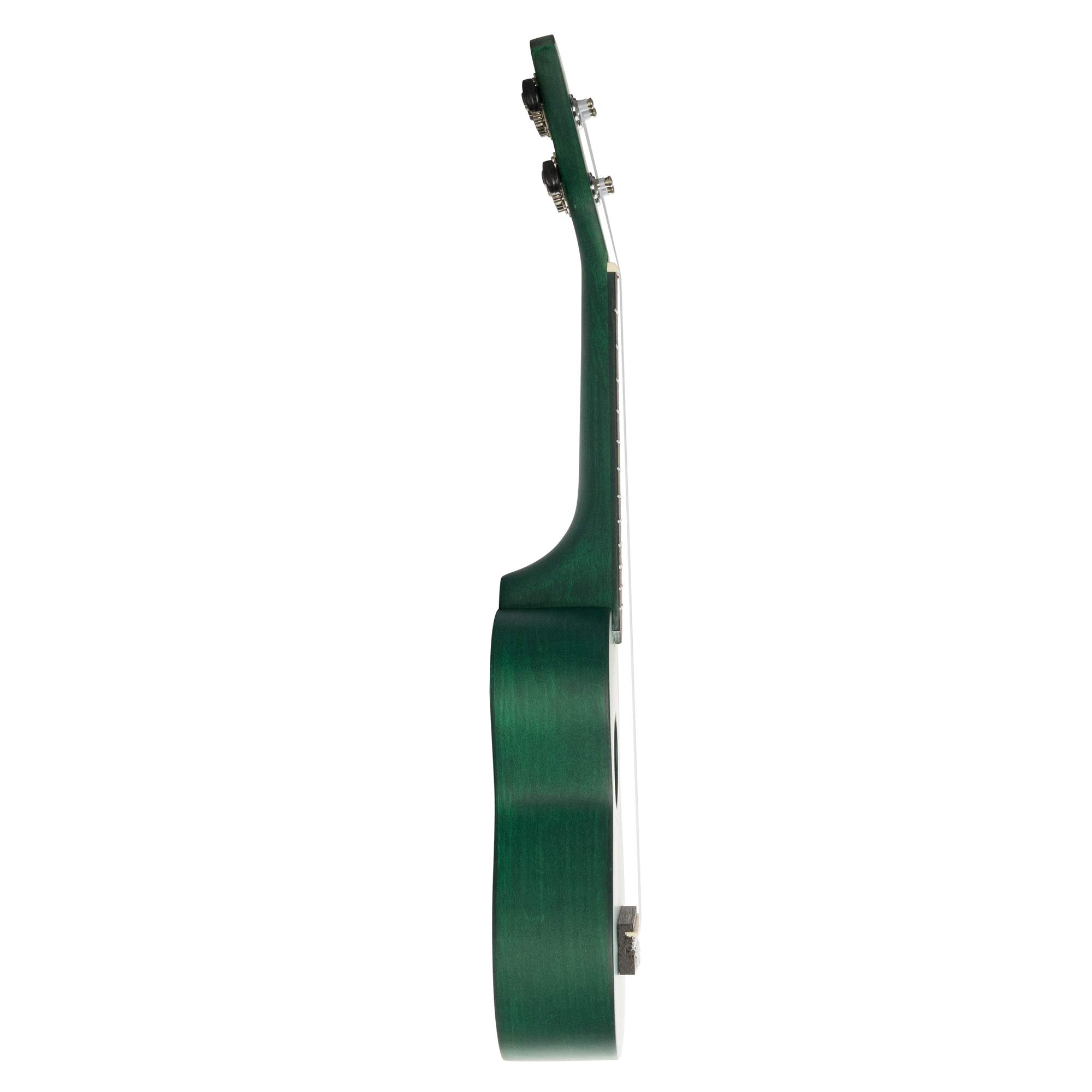 CASCHA Set de ukelele soprano holandés – para niños y adultos I Kit de iniciación con 3 púas de funda holandesa y afinador DVD I cuerdas Aquila Nylon I Guitarra Hawaii pequeña verde