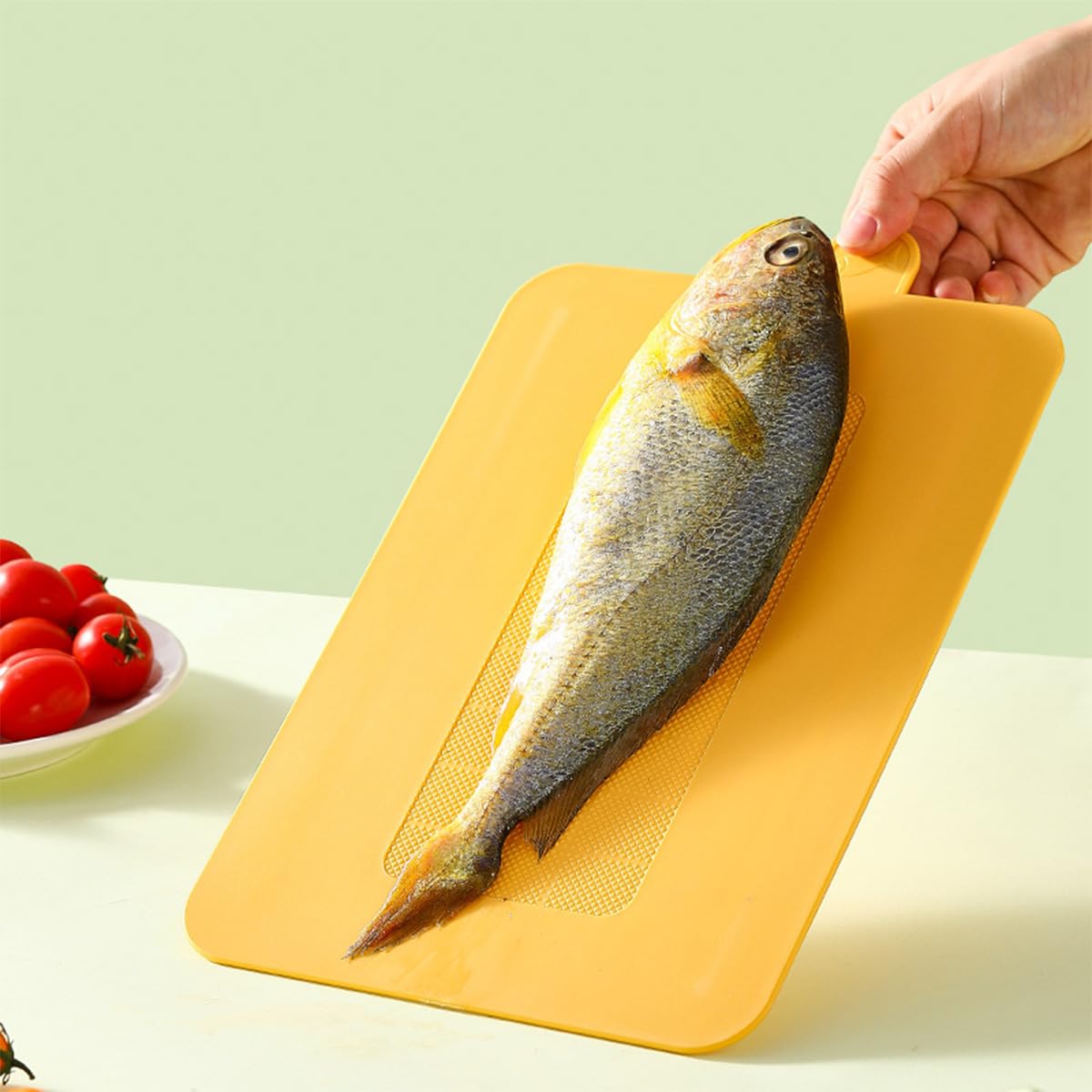 4PCS Colour Coded Chopping Boards Set Durable, Scratch-Resistant, Anti-Slip, Dishwasher Safe with Storage Stand Plastic Kitchen Chopping Boards