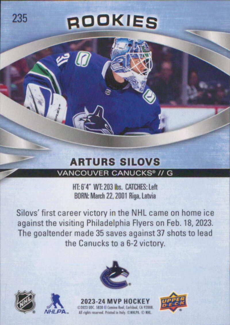Amazon.com: 2023-24 Upper Deck MVP #235 Arturs Silovs RC