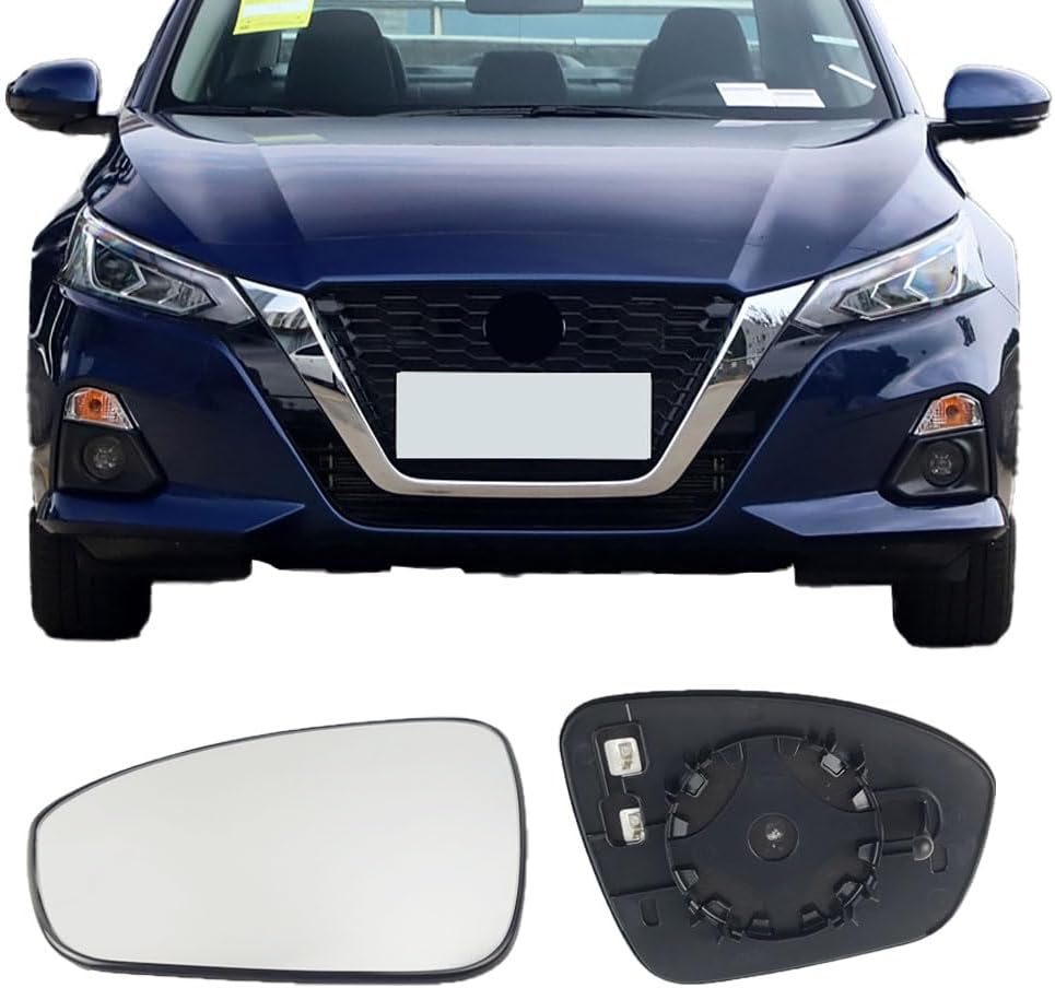 Passenger Side Mirror Replacement Glass for Nissan Altima 2019-2022,Automotive Exterior Heated Right Side View Mirror Glass for 2019 2020 2021 2022 Nissan Altima