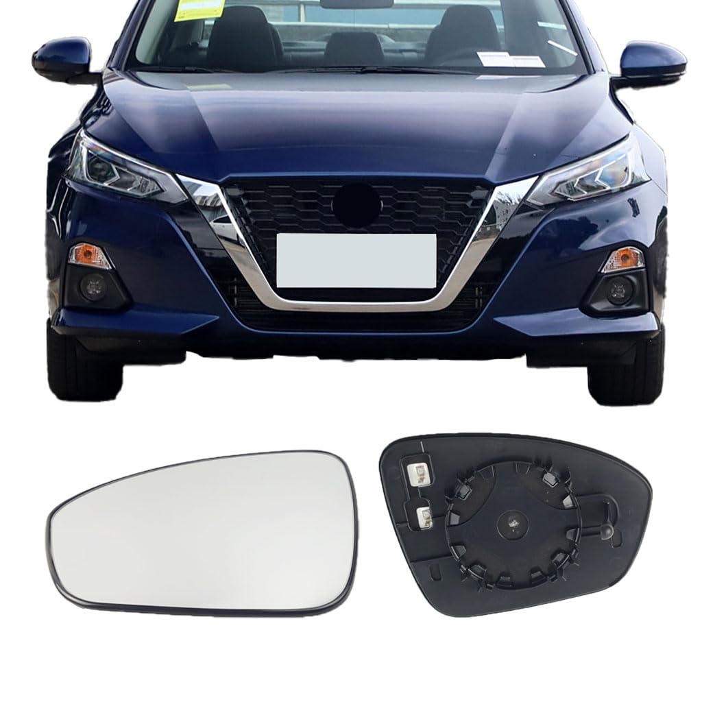 Driver Side Mirror Replacement Glass for Nissan Altima 2019-2022, Automotive Exterior Heated Left Side View Mirror Glass for 2019 2020 2021 2022