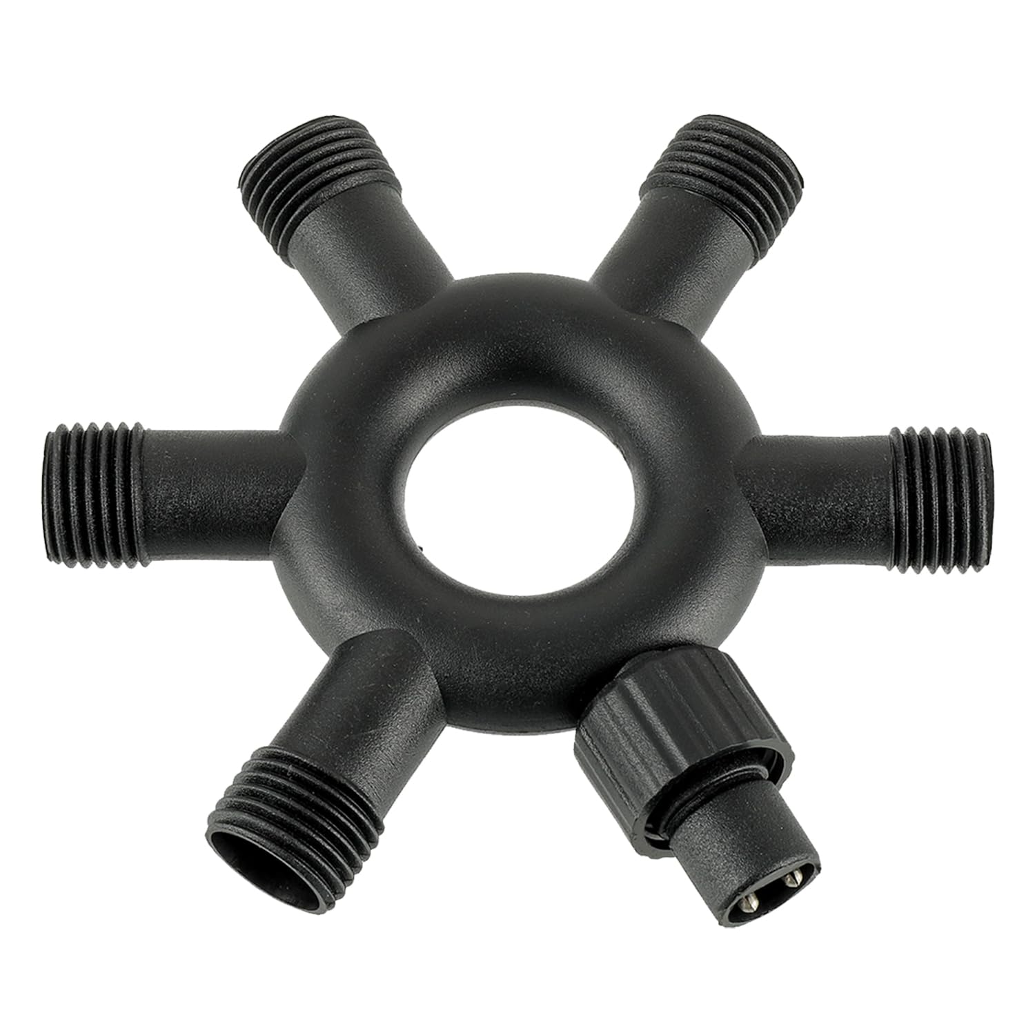 Huarew Multicoloured Splitter Connector For Fairy Lights,6 Way Cable Splitter Connector For Fairy Lights, Waterproof Two Pins Outdoor String Light Splitters For Christmas String Lights,Icicle,Grid And Globe Lights