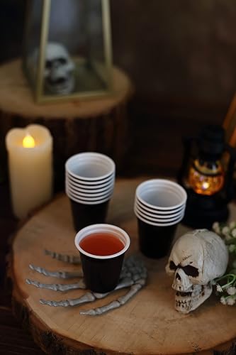 Miniatura 8 de Vasos de chupito de plástico reutilizables  Vasos de fiesta de 2 onzas en varios colores rosa, azul, verde, negro  Perfecto para fiestas,