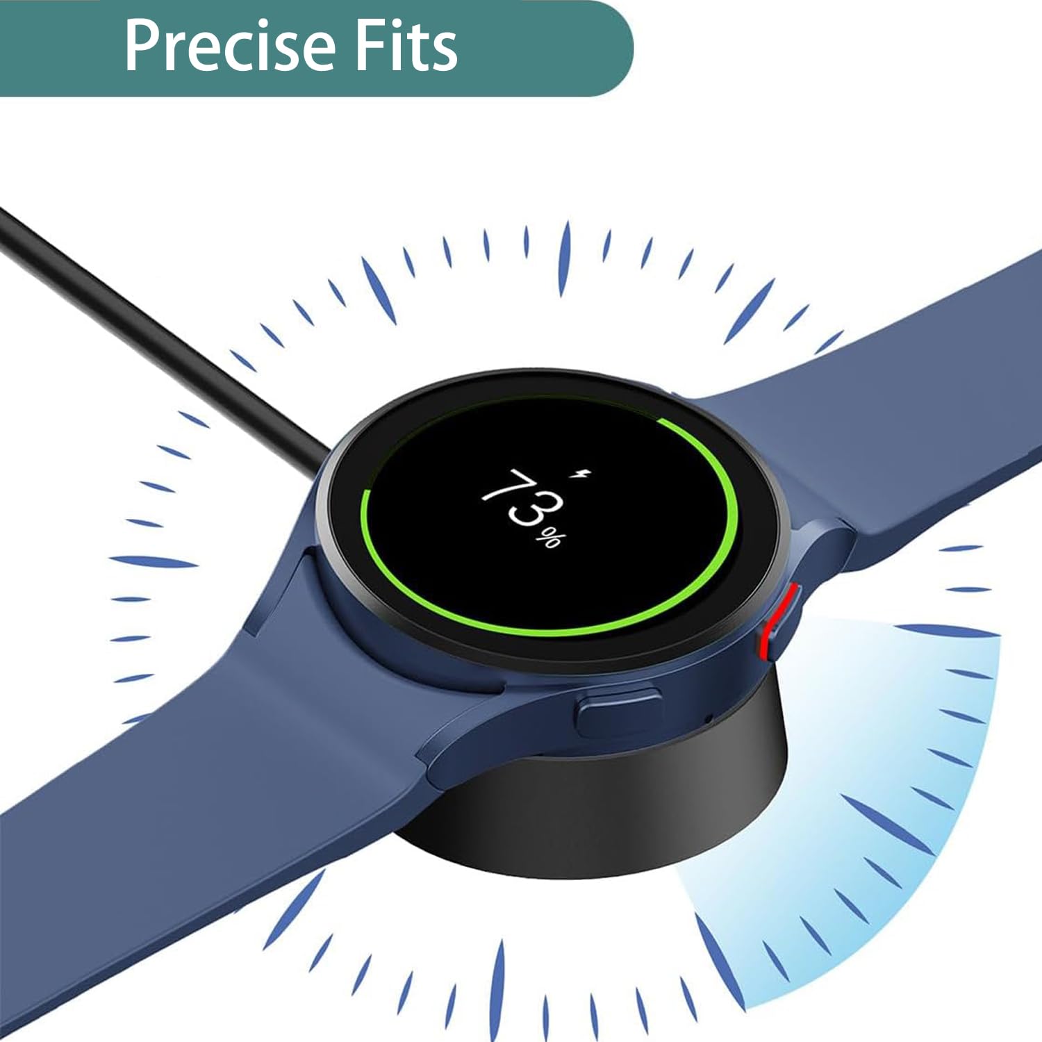 Câble de charge rapide sans fil pour montre intelligente - Accessoires magnétiques compatibles avec Samsung Galaxy Watch 8/7/6/5/4/3/Ultra/6 Classic/FE/Active 2/Galaxy 5 Pro Cargador Samsung 3 m