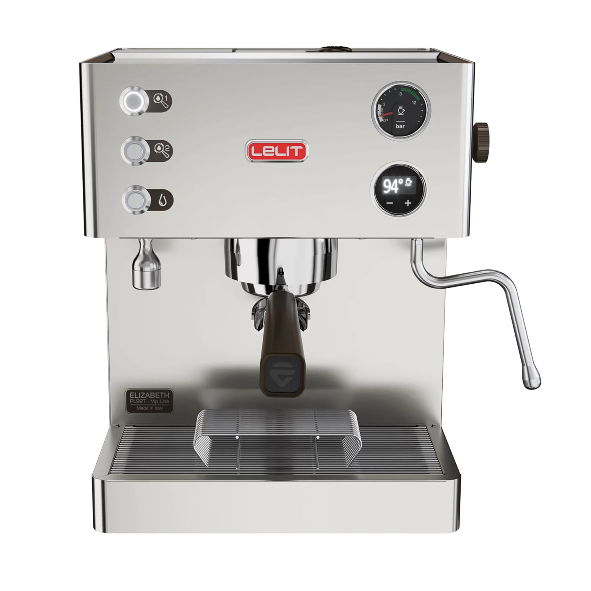 Lelit, PL92T, Elizabeth, macchina da caffè prosumer dual boiler con LCC per gestire tutti i parametri, acciaio inossidabile