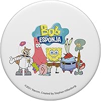 Vista 3 de Bob Esponja SquarePants Bob Esponja Group Shot Logo PopSockets PopGrip: Agarre intercambiable para teléfonos y tabletas
