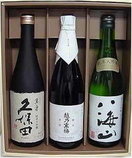 新潟銘酒 純米大吟醸 飲み比べ セット 720mlx3本【久保田萬寿、越乃寒梅金無垢、八海山純米大吟醸】(お酒の説明書入り)